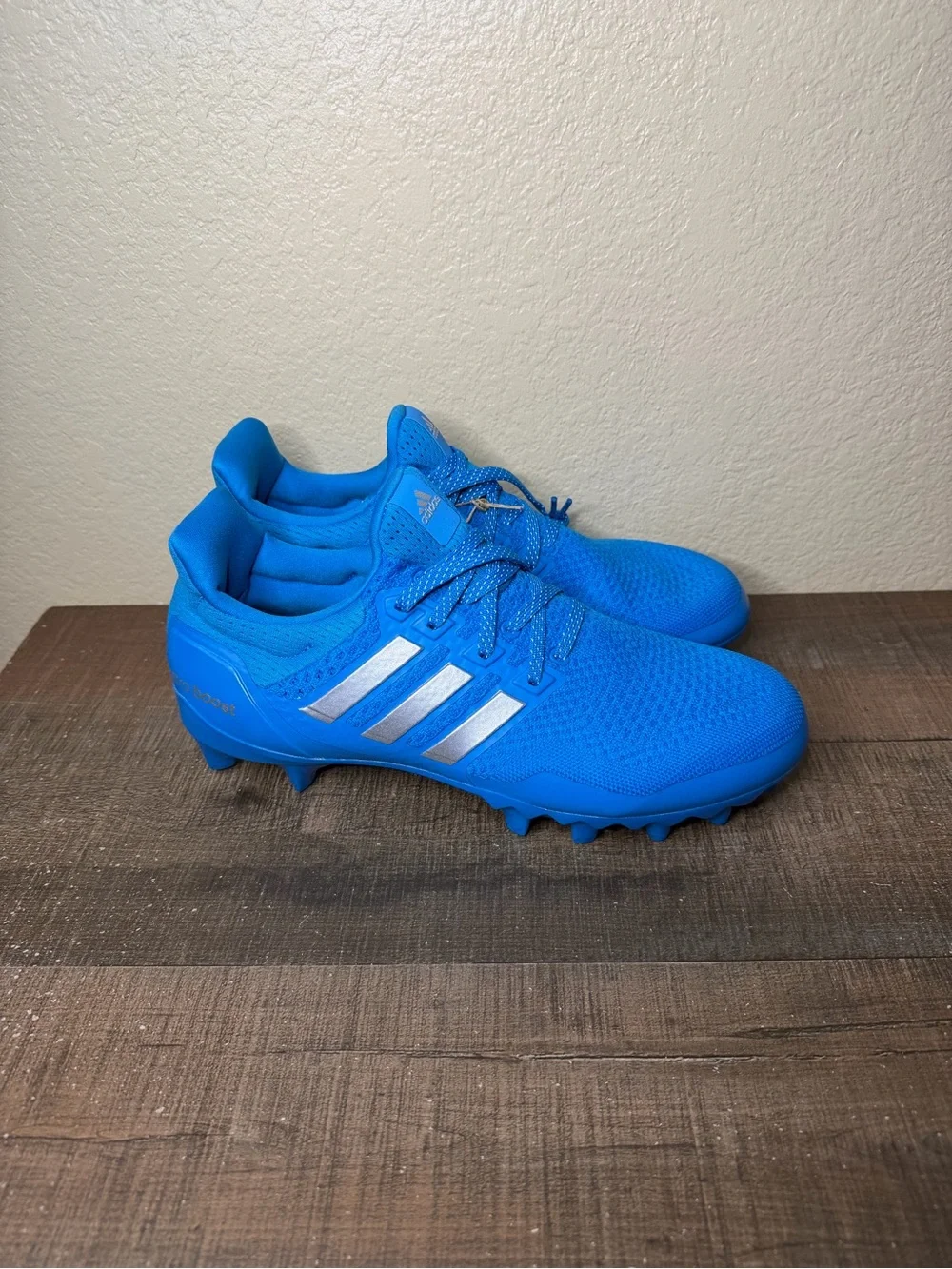 Adidas UltraBoost Cleats “Solar Blue” - Size 10.5 Men.